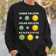 Lunar Solar Eclipse Apocalypse Astronomy Nerd Science Sweatshirt Gifts for Him