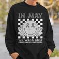 In May We Wear Gray Brain Cancer Tumor Awareness Sweatshirt Gifts for Him