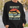 Men's Respect The Locals Shark Love Cool Couple Sweatshirt Gifts for Him