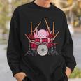 Octopus Playing Drums Musician Band Octopus Drummer Sweatshirt Gifts for Him