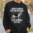 Police K9 I Bite The Bad Guy Thin Blue Line Sweatshirt Gifts for Him