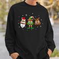 Poop Santa Elf Reindeer Christmas Pajama Sweatshirt Gifts for Him