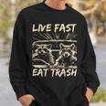 Raccoon Live Fast Eat Trash Street Cats Squad Sweatshirt Gifts for Him