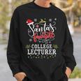 Santa's Favorite College Lecturer Christmas Party Sweatshirt Gifts for Him