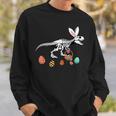 T Rex Easter Skeleton Bunny Basket Egg Hunt Easter Day Sweatshirt Gifts for Him