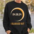 Total Solar Eclipse I Blacked Out April 4Th 2024 Stars Sweatshirt Gifts for Him