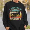 Tuba I Destroy Silence Marching Band Tuba Sweatshirt Gifts for Him