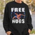 Wrestling Free Hugs Wrestling Vintage Sweatshirt Gifts for Him