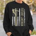 Future Lineman American Flag Electric Cable 4Th Of July Sweatshirt Gifts for Him