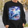 Galaxy Dolphin Dolphins In Space Sweatshirt Gifts for Him