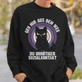 Geh Mir Aus Dem Weg Du Unnötiger Sozialkontakt Humour Sweatshirt Geschenke für Ihn