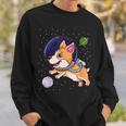 Genderqueer Corgi In Space Genderqueer Pride Flag Sweatshirt Gifts for Him