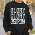 Georgia Fans Fight Song Cute Glory White On Red Sweatshirt Gifts for Him