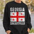 Georgia Georgia Sakartvelo Flag S Sweatshirt Geschenke für Ihn