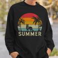 German Shepherd Dog Palm Tree Sunset Beach Vacation Summer Sweatshirt Gifts for Him