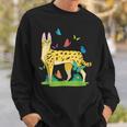 Ginger Serval Big Wild Cats African Animal Big Cat Rescue Sweatshirt Gifts for Him