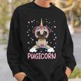 Girls Pugicorn Pug Unicorn Lover Sweatshirt Gifts for Him