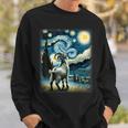 Goat Star Gazer Artistic Van Gogh Style Starry Night Goat Sweatshirt Gifts for Him