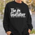 The Goatfather Goat Owner Animal Farmer Rancher Farming Sweatshirt Gifts for Him