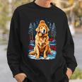 Golden Retriever In Winter Hat Happy Golden Retriever Sweatshirt Geschenke für Ihn