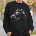 Gorilla Face Angry Growling Scary Silverback Gorilla Sweatshirt Gifts for Him