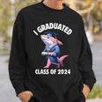 I Graduated Graduate Class Of 2024 Shark Graduation Sweatshirt Gifts for Him