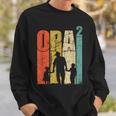 Grandpa Hoch 2 Doppelfach Opa Der Opa Mit 2 Grandchildren Sweatshirt Geschenke für Ihn