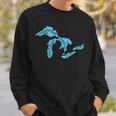 Great Lakes Michigan Detroit Michigan Great Lakes Sweatshirt Gifts for Him