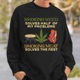 Grilling Solves Half Problems Meat Bbq Barbecue Men Sweatshirt Gifts for Him