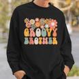 Groovy Brother Retro 60S 70S Hippie Family Matching Big Bro Sweatshirt Gifts for Him