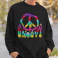 Groovy Hippie 60S 70S Distressed Peace Sign Retro Sweatshirt Gifts for Him