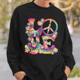 Groovy Love Peace Sign Hippie Theme Party Outfit 60S 70S Sweatshirt Gifts for Him