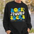 Groovy Rock Your Socks World Down Syndrome Awareness Day Kid Sweatshirt Gifts for Him