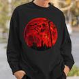 Grunge Bats Flying Gothic Blood Red Moon Sweatshirt Gifts for Him