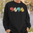 Guitarist Guitar Pick Vintage Retro Music Band Musician Sweatshirt Gifts for Him