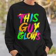 This Guy Glows Cute Boys Man Party Team Sweatshirt Gifts for Him