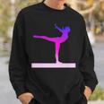 Gymnastics Balance Beam Pink And Purple Watercolor Sweatshirt Gifts for Him