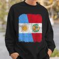 Half Argentinian Half Peruvian Flag Heritage Pride Roots Sweatshirt Gifts for Him