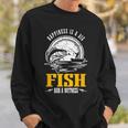 Happiness Is A Big Fish And A Witness Fisherman Fishing Sweatshirt Gifts for Him