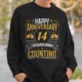 Happy Anniversary 14 Years And Counting Sweatshirt Gifts for Him