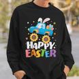 Happy Easter Monster Truck Bunny Easter Eggs Boys Toddler Sweatshirt Gifts for Him