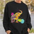 Happy Holi Couleurs Inde Printemps Hindou Elephant Holi Sweater e Cadeaux pour lui