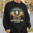 Harrisburg Illinois Total Solar Eclipse 2024 Sweatshirt Gifts for Him