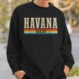 Havana Vintage Cuba Havana Cuba Caribbean Souvenir Sweatshirt Geschenke für Ihn