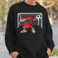 Heart Dab Valentines Day Soccer Player Lover For Boys Sweatshirt Gifts for Him