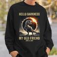 Hello Darkness Dino T-Rex Solar Eclipse April 8 2024 Sweatshirt Gifts for Him