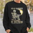 Hello Darkness My Old Friend Skeleton Solar Eclipse T- Sweatshirt Gifts for Him