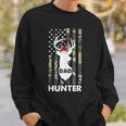 Herren Dad Hunter Weihnachten Coole Amerikanische Flagge Jagd Papaater Sweatshirt Geschenke für Ihn