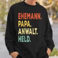 Herren Ehemann Papa Anwalt Held Retro-Jahrgangatertag Sweatshirt Geschenke für Ihn