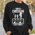 Herren Humor Geschenk Super Jäger Papa Außergewöhnlich Jagdater Sweatshirt Geschenke für Ihn